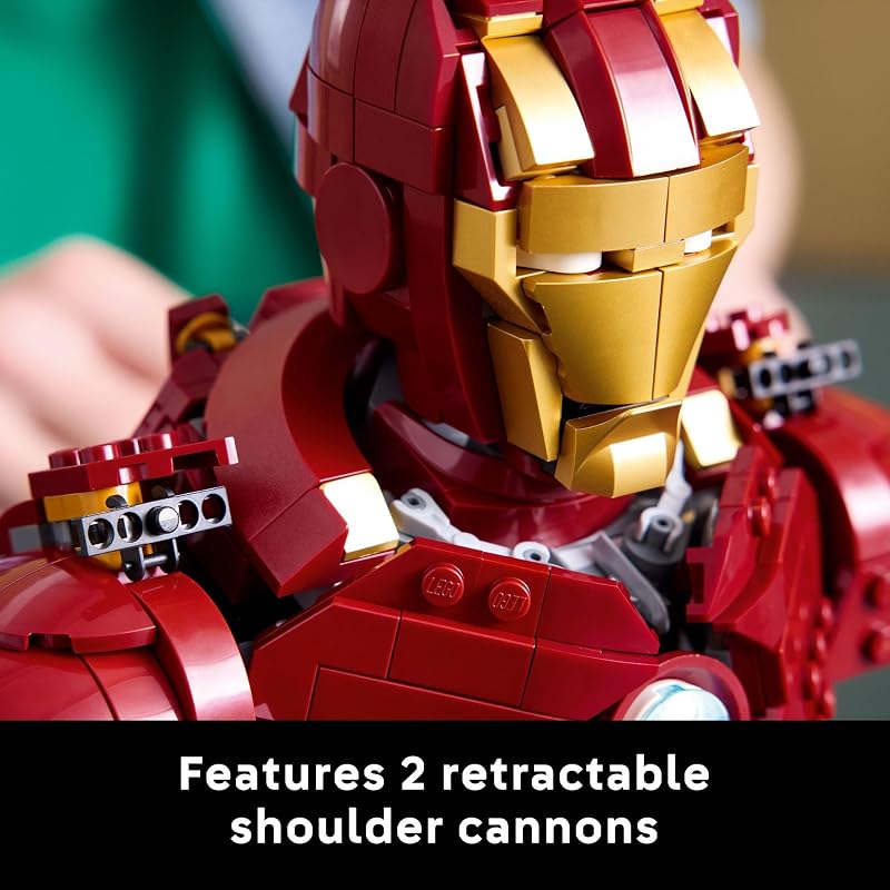 LEGO Marvel Iron Man MK4 Bust Building Kit for Adults Ages 18 Includes Iron Man Minifigure Collectible Model for Super Hero Fans Gift for Men and Women 76327