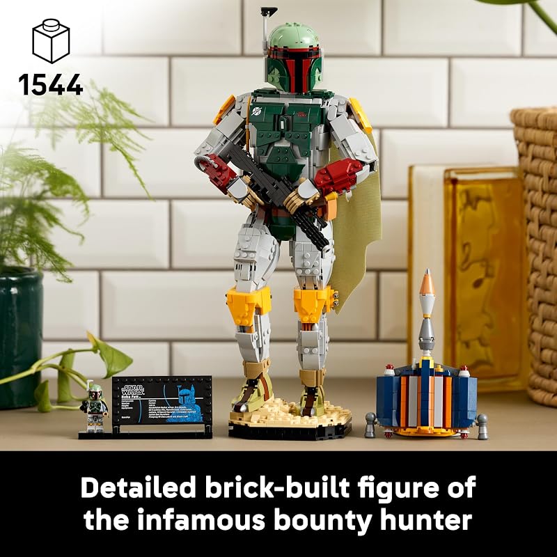 LEGO Star Wars Boba Fett 75455 Collectible Building Sets for Adults Ages 18 Movie Display for Bedroom or Book Shelf 1544 pieces Gift for Fans