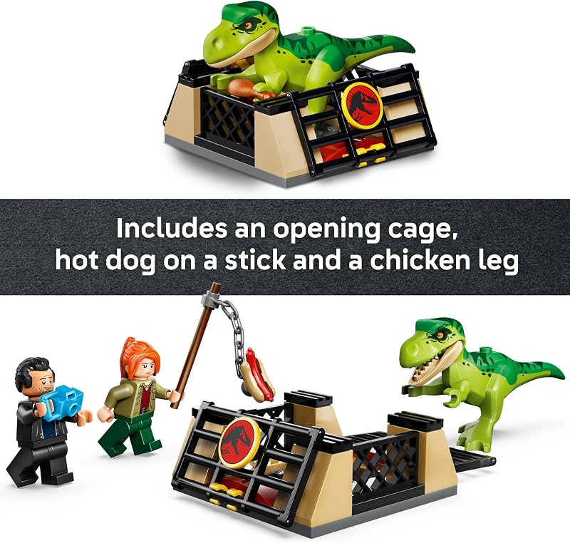 LEGO Jurassic World Young T rex Transport Truck 77978 Building Toy for Boys Girls Ages 4 Dinosaur Toy for Preschoolers Pretend Play 115 pieces Gift for Birthdays