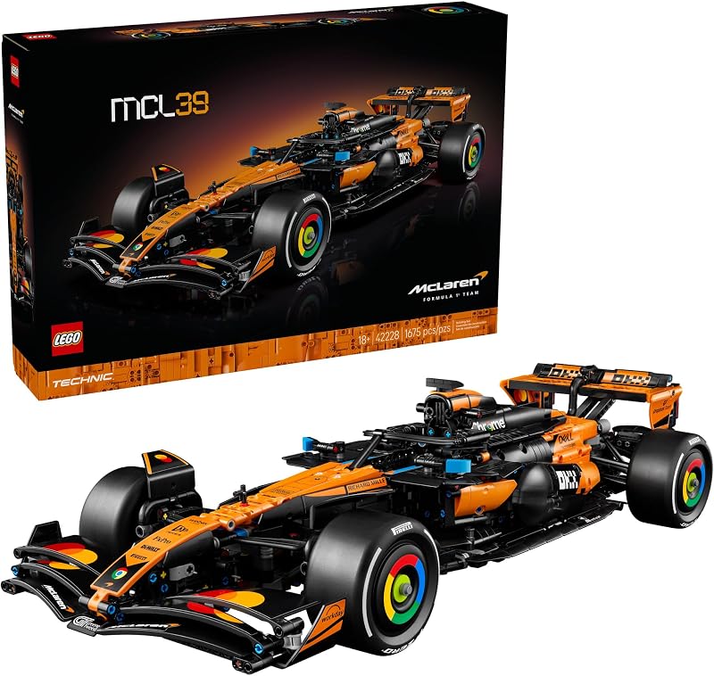 LEGO Technic McLaren MCL39 F1 Car Building Set for Adults Room or Office Decor for Men Women Ages 18 Gift for Birthdays Authentic Details 42228
