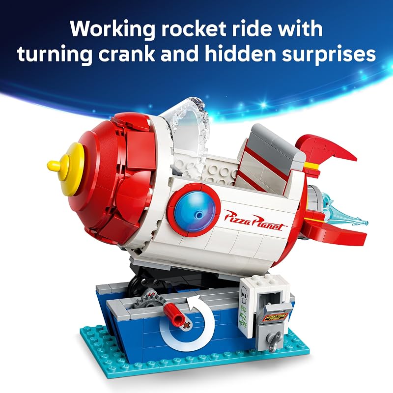 LEGO Disney and Pixar Toy Story Alien with Pizza Planet Rocket Ride Building Toy for Girls Boys Ages 9 Disney Gift Idea Kids Bedroom Decor 43307
