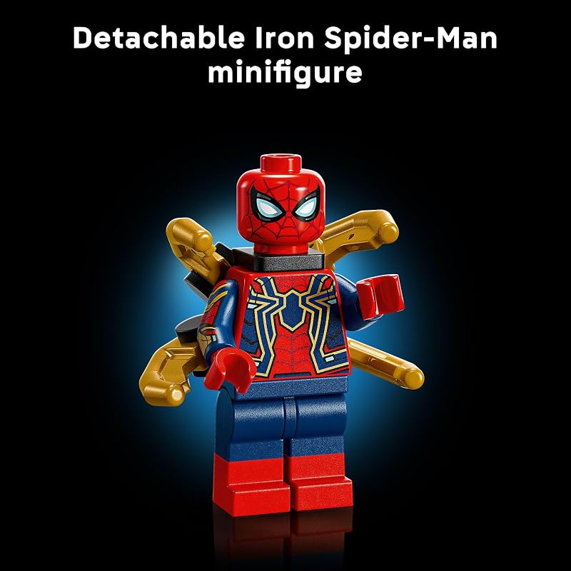 LEGO Marvel Iron Spider Man Bust Collectible Building Kit for Adults Ages 18 Includes Iron Spider Man Minifigure Collectible Model for Super Hero Fans Gift for Men and Women 76326