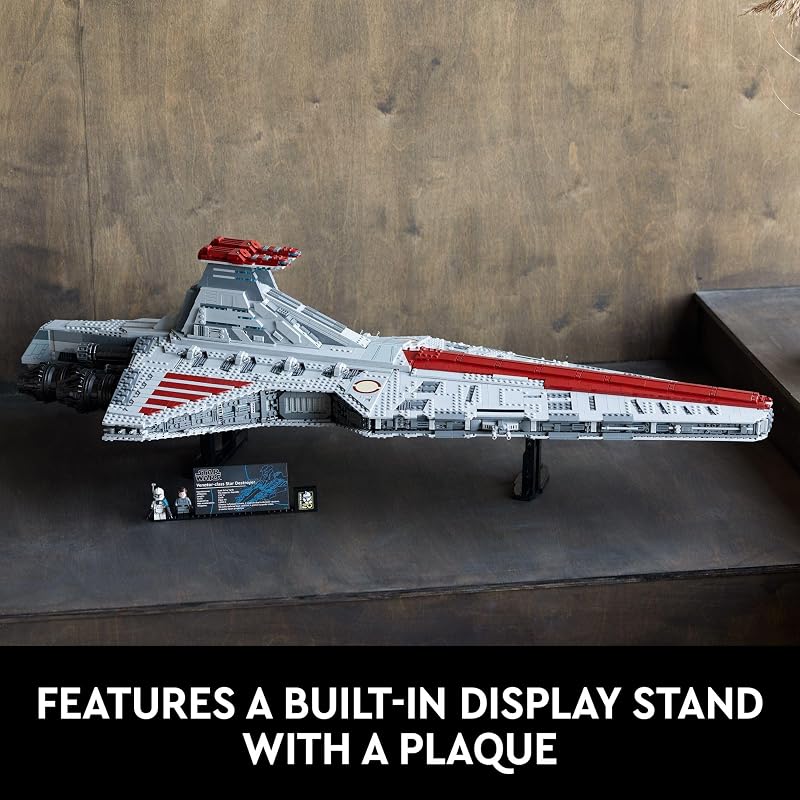 LEGO Star Wars Venator Class Republic Attack Cruiser Ultimate May the 4th Collectibles Series Building Set with Captain Rex Minifigure Star Wars Fan Gift Stress Relief Clone Wars Activity 75367