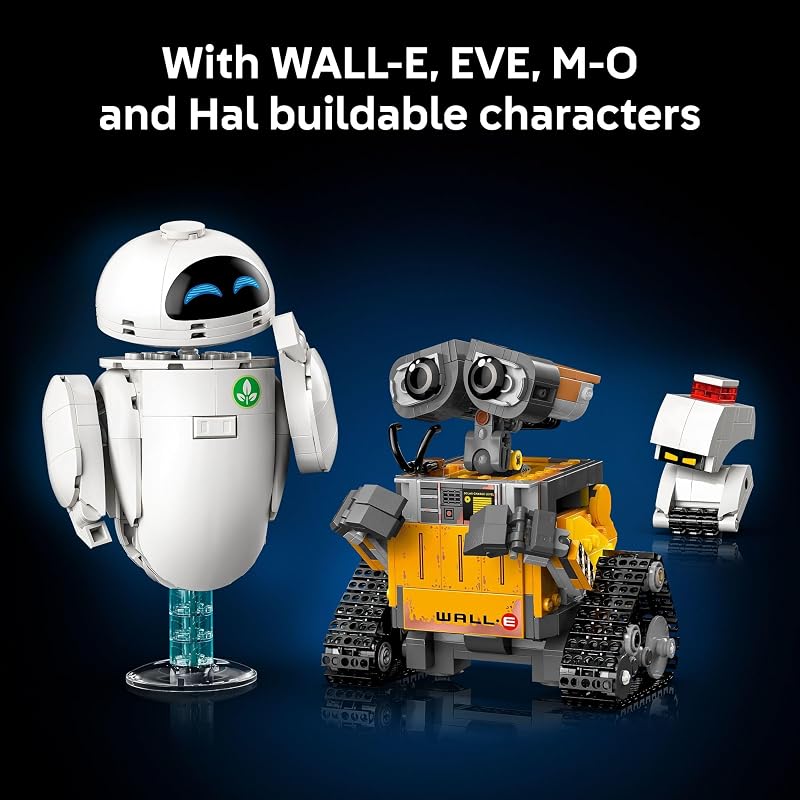 LEGO Disney Pixar Wall E EVE Building Set for Adults Ages 18 Home Office Book Shelf or Room Decor for Disney Fans Gift Ideas for Men Women 43279