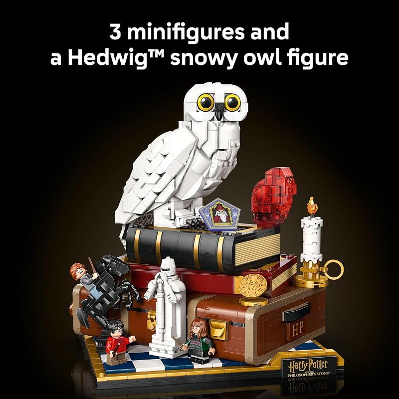 LEGO Harry Potter Sorcerers Stone Collectors Edition Building Set for Adults DIY Craft Kit for Women Men Ages 18 Buildable Hedwig 3 Minifigures Gift Idea for Birthdays 76466