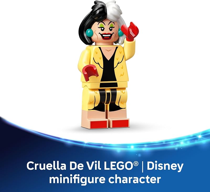 LEGO Disney Cruella De Vils Car Building Toy 101 Dalmations Pretend Play Vehicle Building Set for Girls Boys Ages 9 Gift Idea for Birthdays 43277