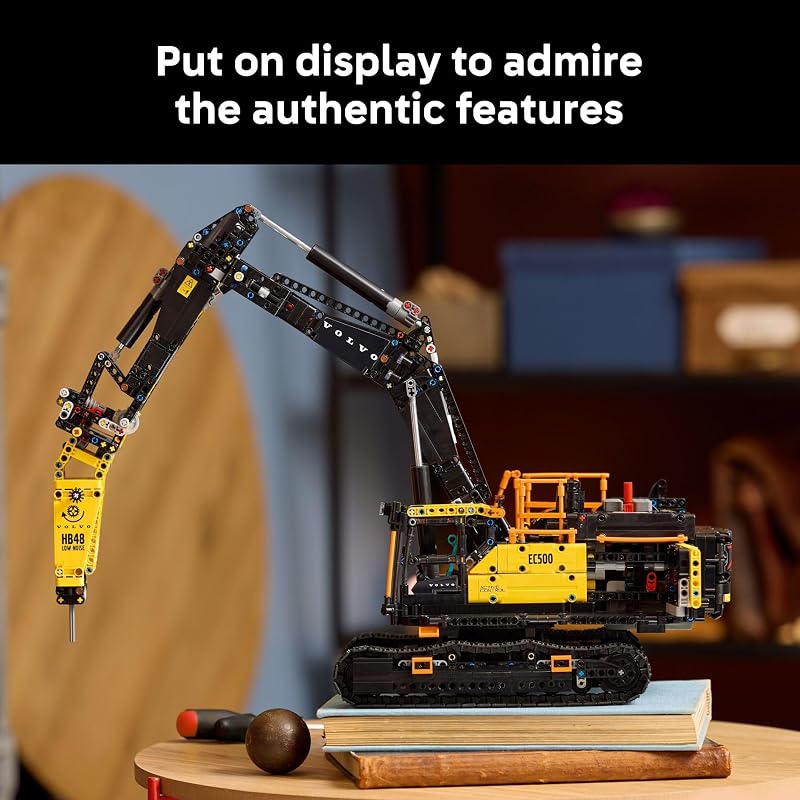 LEGO Technic Volvo EC500 Hybrid Excavator Building Set for Adults Collectible Model Kit for Men Women Ages 18 Gift Idea for Those Who Enjoy 3D Puzzles DIY Kits or Engineering 42215
