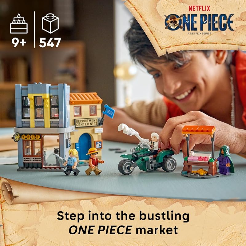 LEGO ONE PIECE Showdown with Captain Smoker 75642 Building Toys for Boys Girls Ages 9 Playset for Pretend Play 3 Character Minifigures 547 pieces Gift for Birthdays