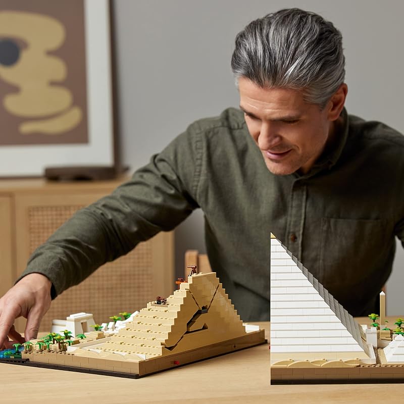 LEGO Architecture Great Pyramid of Giza Set 21058 Home Décor Model Building Kit Creative DIY Activity Famous Landmarks Collection