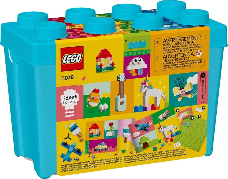 LEGO Classic Vibrant Creative Brick Box Building Blocks Sensory Learning Toys for Boys Girls Ages 4 Years Pretend Play Preschool Toys Gift for Birthdays 11038