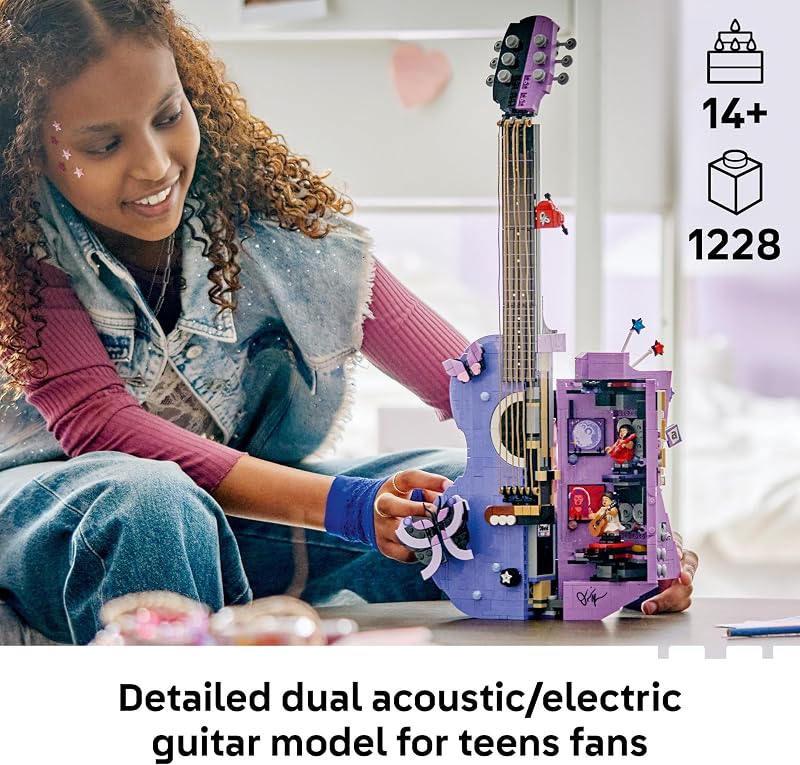 LEGO Editions Olivia Rodrigos Dual Guitar 43031 Collectible Building Toy for Teens Ages 14 Olivia Rodrigo Minifigure Bedroom Decor 1228 pieces Gift for Birthdays