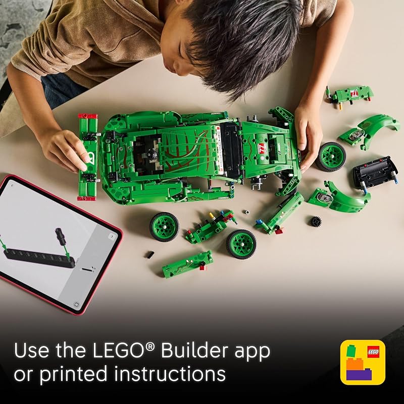 LEGO Technic Porsche 911 GT3 R Rexy AO Racing Car Building Toy for Boys Girls Car Toy W Realistic Steering 6 Cylinder Engine for Kids Auto Fans Ages 11 Gift Idea for Birthdays 42224