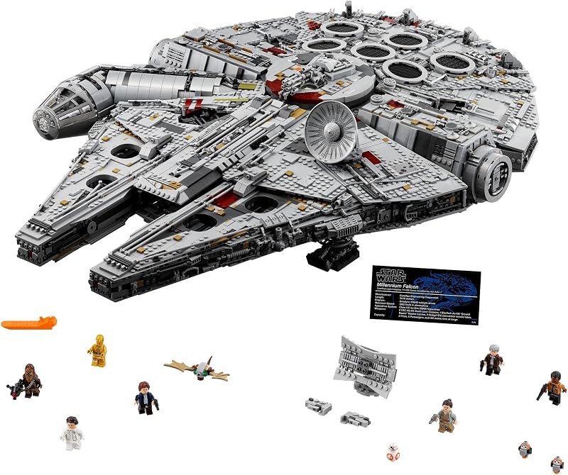 LEGO Star Wars Millennium Falcon Building Set for Adults Ages 16 Gift for Birthday Movie Collectible Model Kit Display in Home or Office 75192