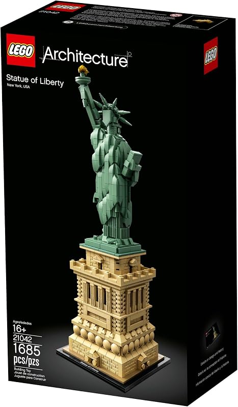 LEGO Architecture Statue of Liberty Model Building Set Collectible New York City Souvenir Creative Home Décor or Office Centerpiece Great Gift Idea for Adults and Teens 21042