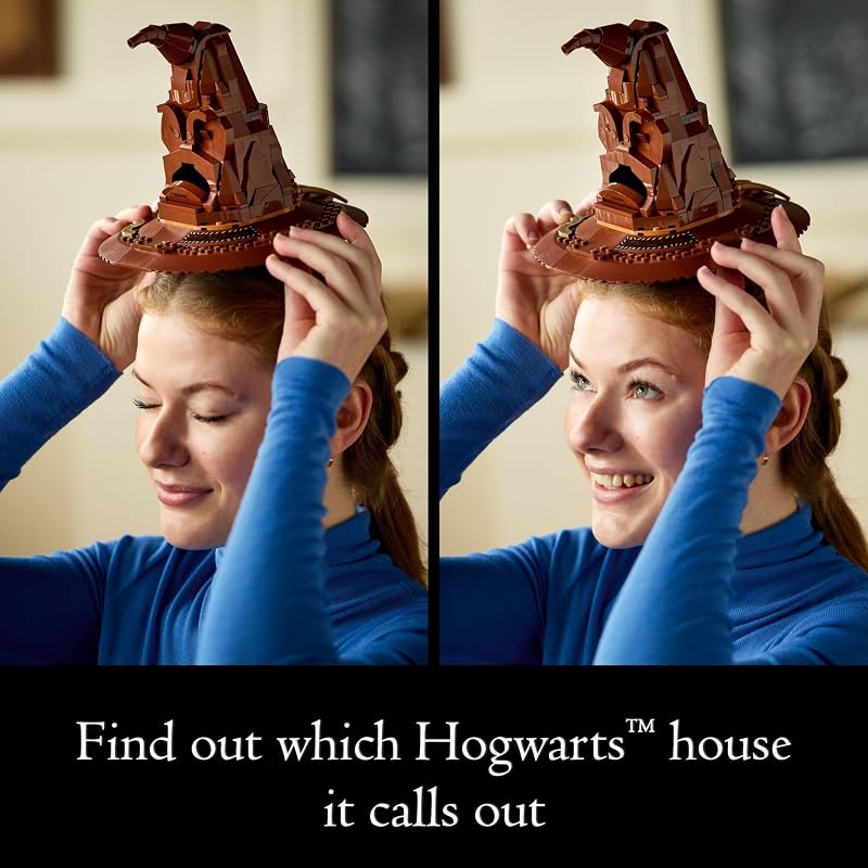 LEGO Harry Potter Talking Sorting Hat W 31 Voices Harry Potter Building Set Gift Idea for Adults Women Men 18 76429
