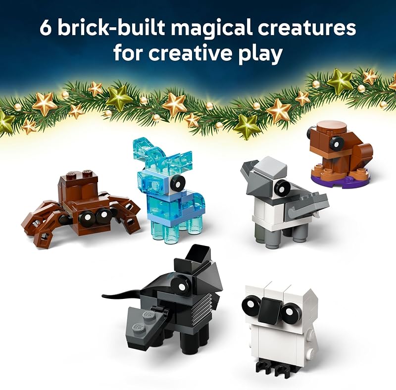 Lego Harry Potter Advent Calendar 2025 Kids Toy Holiday Countdown for Boys Girls 7 24 Buildable Surprises Including Harry Draco Luna Minifigures Kids Gift Idea for Christmas 76456