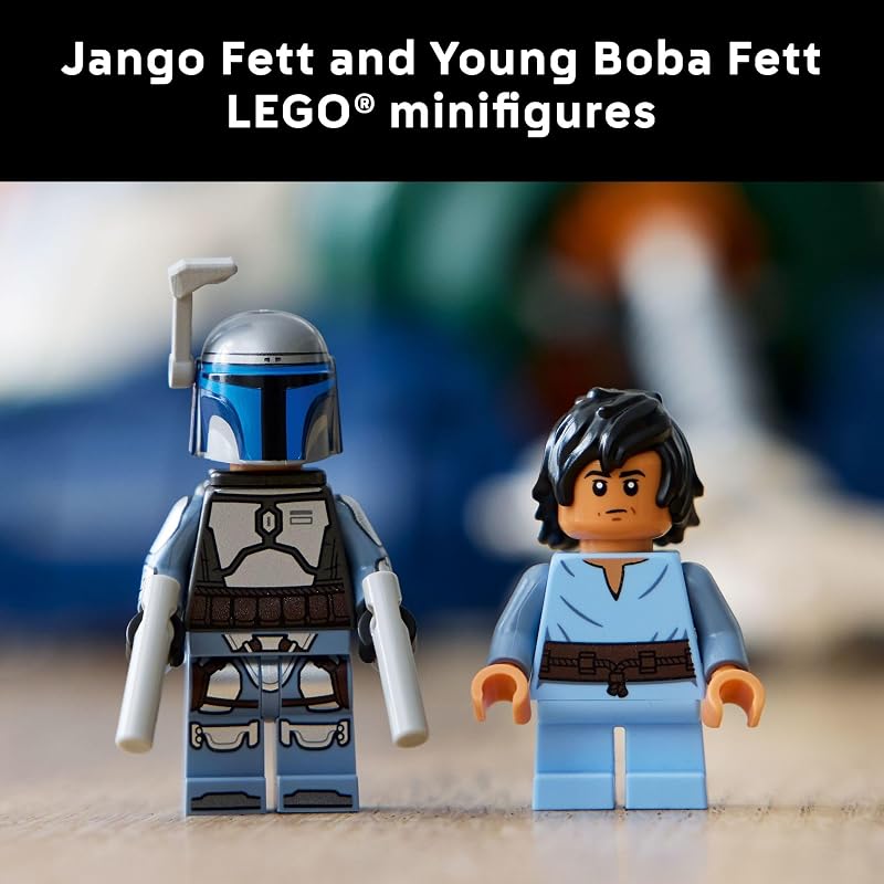 LEGO Star Wars Jango Fetts Firespray Class Starship Building Set for Adults Attack of The Clones Collectible Model Kit and Room Decor DIY Gift Idea for Men Women Any Fans Ages 18 75409