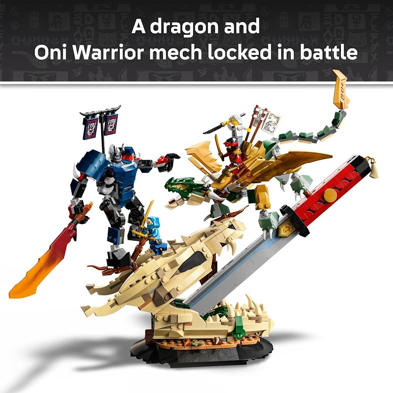 LEGO NINJAGO Battle at the Dragons Blade 71871 Collectible Building Toy for Boys Girls Ages 9 Display Set for Bedroom or Desk 4 Minifigures 1016 pieces Gift Ideas