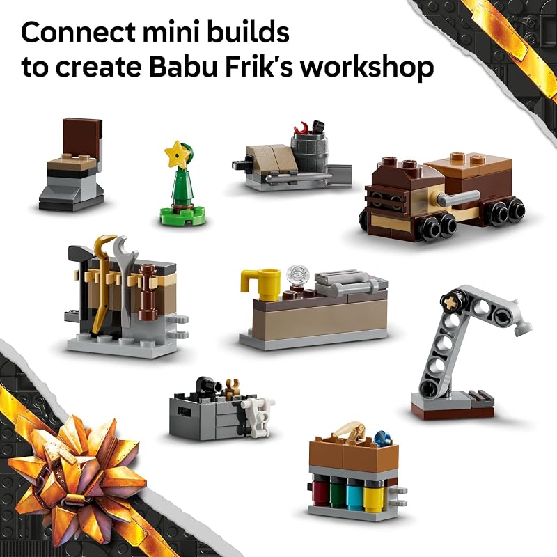LEGO Star Wars Advent Calendar 2025 Kids Toy Holiday Countdown Playset with 24 Toys for Boys Girls Ages 6 Includes C 3PO BB 8 Figures Star Wars Gift Idea for Christmas 75418