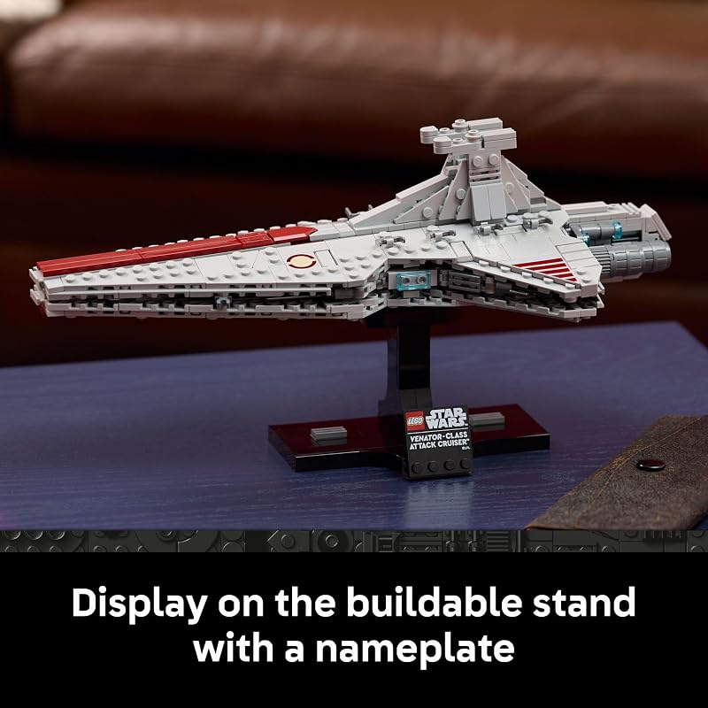 LEGO Star Wars Venator Class Attack Cruiser Building Set for Adults Men Women Ages 18 Movie Collectible Room Decor for Office Bedroom or Book Shelf Gift Idea for Birthdays 75441