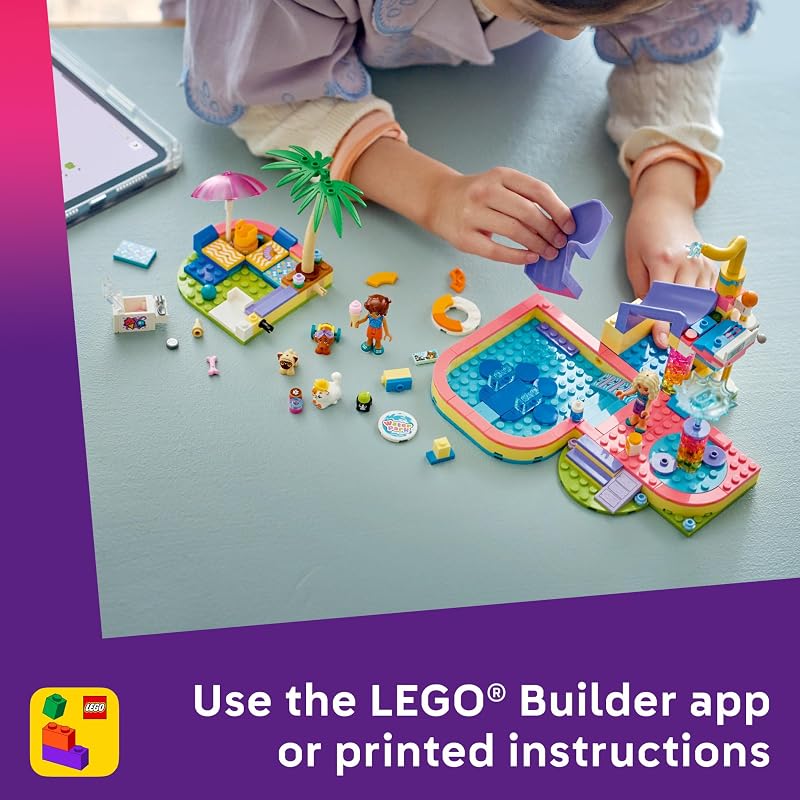 LEGO Friends Fun Water Park Day 42676 Building Toys for Girls Boys Ages 6 Playset W 2 Minidolls 4 Animal Figures 278 pieces Gift for Birthdays