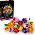 LEGO Botanicals Tulip Bouquet Building Set for Adults Gift for Birthdays Bedroom Book Shelf Office Decor for Women Men Ages 18 Artificial Flowers Crafting Kit 11501