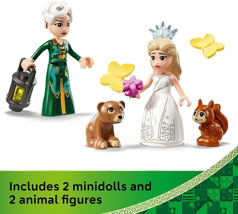 LEGO Wicked Glindas Wedding Day Building Toy Pretend Playset with 2 Minidolls 2 Animal Toy Figures 2 Poseable Butterflies Building Blocks for Kids Ages 8 Gift for Girls Boys 75688