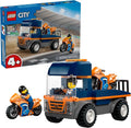 LEGO City Motorcycle Transporter Building Toy for Boys Girls Pretend Play Set for Preschool Kids Ages 4 Flatbed Truck Toy W 2 Toy Motorcycles 2 Minifigures Gift Idea for Birthdays 60491