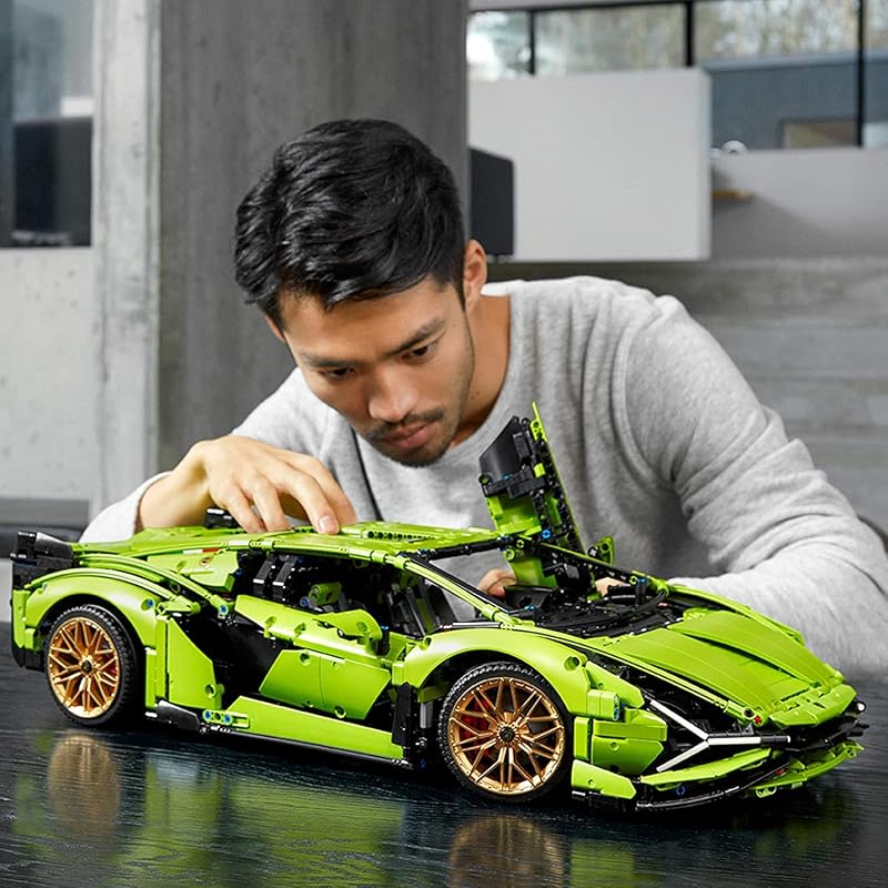 LEGO Technic Lamborghini Sián FKP 37 Building Sets for Adults Detailed Lamborghini Model Car Kit for Men Women Ages 18 Years Display in Room as Decor 42115