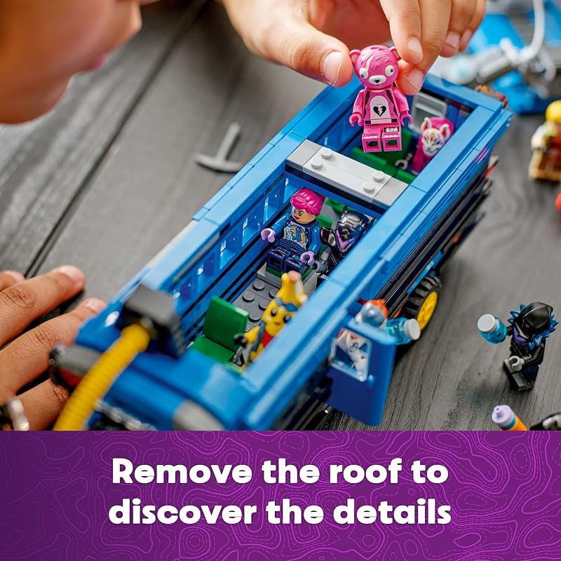 LEGO Fortnite Battle Bus Building Toy Collectible Fortnite Toy for Kids Boys Girls Ages 10 Pretend Play Set with 9 Minifigures from Video Game Gift for Birthdays 77073