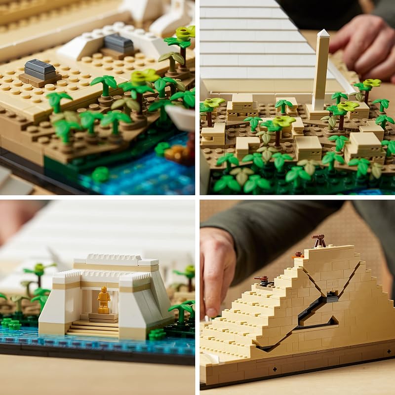 LEGO Architecture Great Pyramid of Giza Set 21058 Home Décor Model Building Kit Creative DIY Activity Famous Landmarks Collection