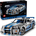 LEGO Technic 2 Fast 2 Furious Nissan Skyline GT R R34 Car DIY Kit and Building Set for Adults Collectible Model Street Racer with Drift Function Gift for Car Enthusiasts and Movie Fans 42210