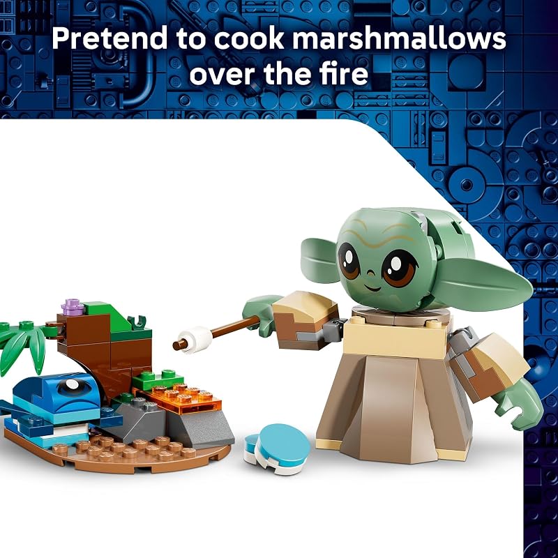 LEGO Star Wars Grogus Homestead Building Toy for Boys Girls The Mandalorian Pretend Play Set W Sorgan Frog Poseable Grogu Figures for Preschool Kids Ages 4 Gift Idea for Birthdays 75443