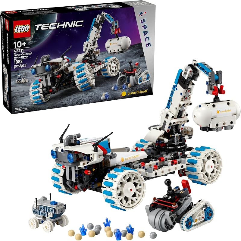 LEGO Technic Lunar Outpost Moon Rover Space Vehicle Building Toy All Terrain Explorer for Kids Boys Girls Ages 10 Buildable Space Decor for Any Room Gift Idea for Birthdays 42211