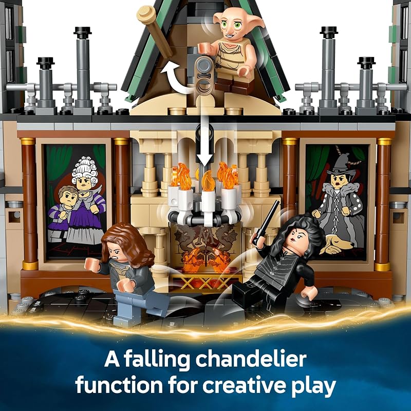 LEGO Harry Potter Malfoy Manor 76453 Building Toy Girls Boys Ages 10 Collectible Harry Potter Display Set 9 Minifigures Gift for Birthdays 1601 pcs
