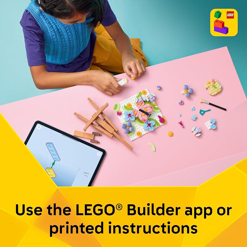LEGO Creator 3 in 1 Floral Art Decor Painting 31390 Birthday Gifts for Girls Boys Building Toy Ages 8 3 Building Options Bedroom or Desk Decor 348 pieces