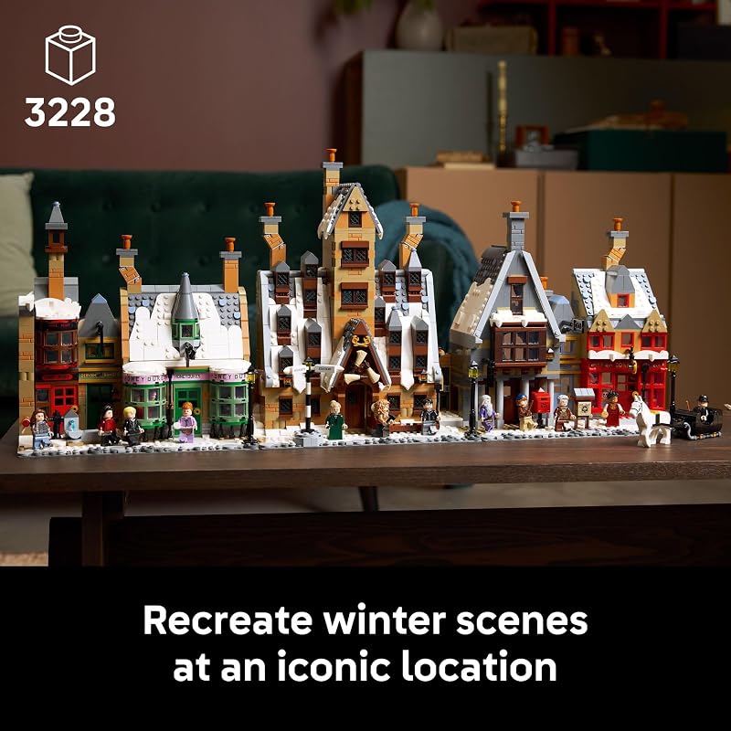 LEGO Harry Potter Hogsmeade Village Collectors Edition Building Set for Adults Ages 18 Craft 7 Iconic Buildings Kit Includes 12 Minifigures Gift Idea for Birthdays and Fans 76457