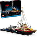 LEGO Ideas Jaws Set Diorama Kit for Fans of the Classic Movie Shark Toy Movie Memorabilia Gift for Adults Includes Orca Boat and Chief Brody Hooper and Quint Minifigures 21350