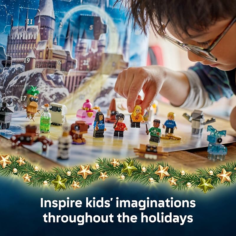 Lego Harry Potter Advent Calendar 2025 Kids Toy Holiday Countdown for Boys Girls 7 24 Buildable Surprises Including Harry Draco Luna Minifigures Kids Gift Idea for Christmas 76456