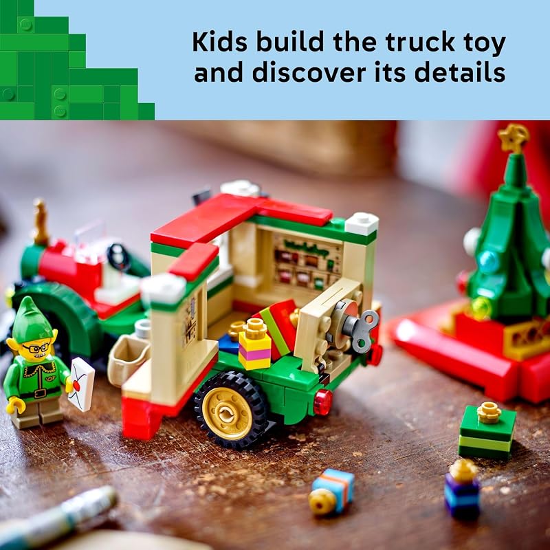 LEGO Santas Delivery Truck Building Toy for Kids Construction Set for Play or Christmas Decor Building Blocks for Girls Boys Ages 8 Holiday Craft Ideas for Families 40746