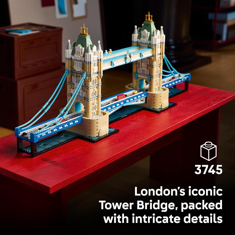 LEGO Architecture Tower Bridge 21067 Building Set for Adults Ages 18 Relaxation Activity Decor for Home Office 3745 pieces Gift for Men Women