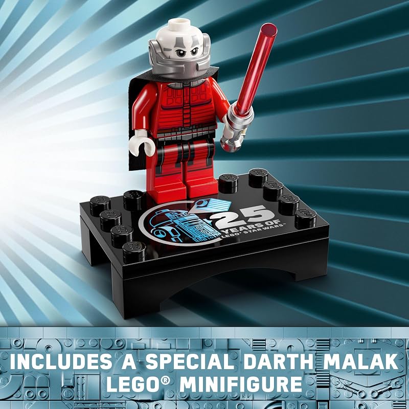LEGO Star Wars R2 D2 Building Toy Set Play or Display Star Wars Toy for Boys Girls Ages 10 Gift Ideas for Kids Fans Includes 25th Anniversary Darth Malak Minifigure 75379