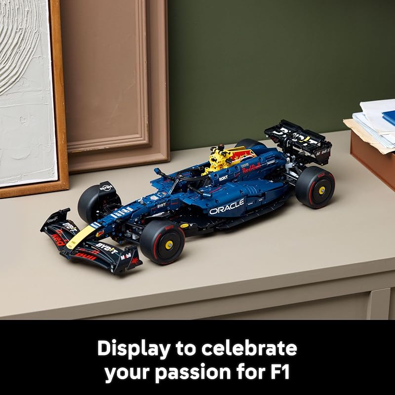 LEGO Technic Oracle Red Bull Racing RB20 F1 Race Car Model Kit Building Set for Adults Ages 18 with Realistic Features Gift for Birthdays 42206