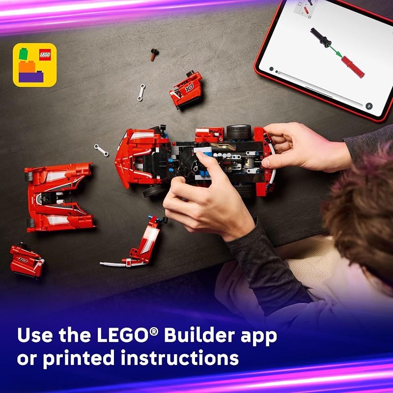 LEGO Technic Ferrari FXX K Toy Car Building Toy for Girls Boys Ages 10 Cool Birthday Gift for Kids Race Car Model for Play Display 42212