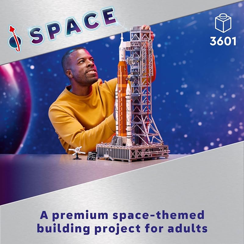 LEGO Icons NASA Artemis Space Launch System DIY Rocket Model Building Set for Adults Ages 18 Gifts for Birthdays Unique Bedroom Decoration for Space NASA Lovers 10341