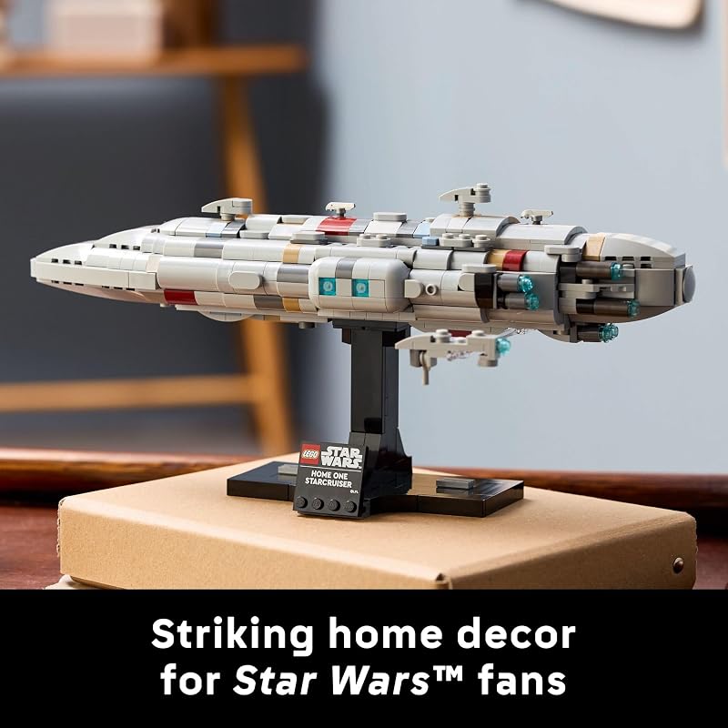 LEGO Star Wars Home One Starcruiser Building Set for Adults Star Wars Collectibles Set with Display Stand Building Kit with 559 Pieces 75405