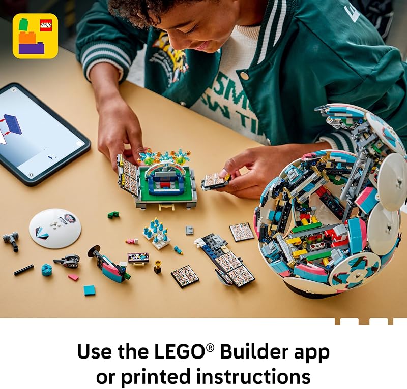 LEGO Editions Soccer Ball Building Toy for Kids Collectible Sports Decor for Boys Girls Ages 10 Includes Micro Stadium Gift for Birthdays 43019