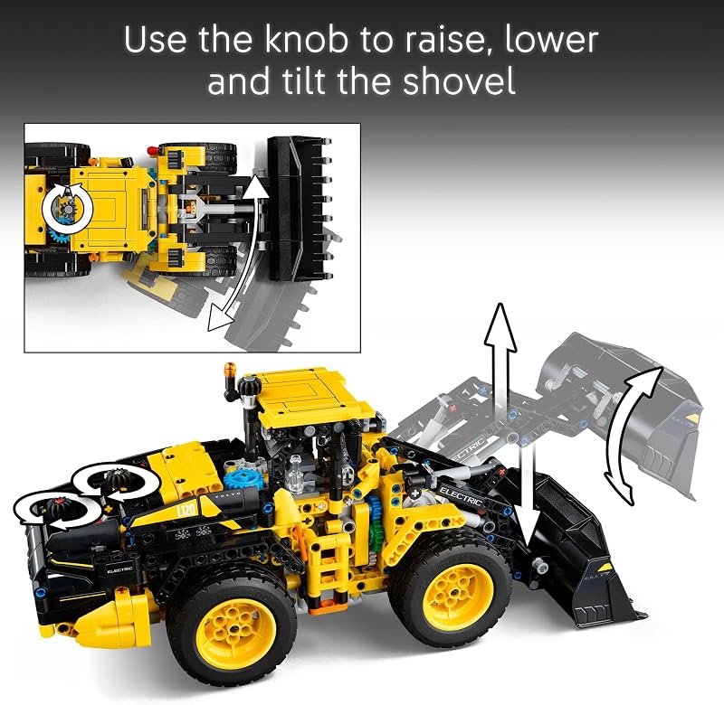 LEGO Technic Volvo L120 Electric Wheel Loader Construction Toy Pretend Play Building Set Great Birthday Gift for Boys Girls and Kids 9 Who Love Vehicle Playsets 42209