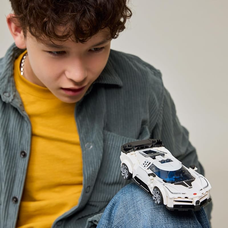 LEGO Speed Champions Bugatti Centodieci Hyper Sports Car Toy Model Kit Pretend Play Toy for Boys Girls Ages 9 Italian Model Car Kit for Racing Fans Gift Idea for Birthdays 77240