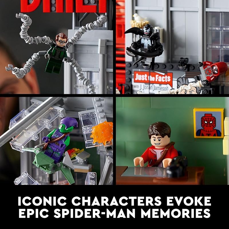 LEGO Marvel Spider Man Daily Bugle Building Sets for Adults Display as Office or Book Shelf Decor Gifts for Christmas 25 Minifigures 76178